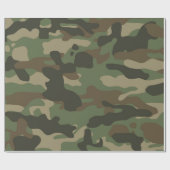 Papier Cadeau Camouflage Vert Camo Motif de l'armée (Plat)