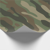 Papier Cadeau Camouflage Vert Camo Motif de l'armée (Coin)