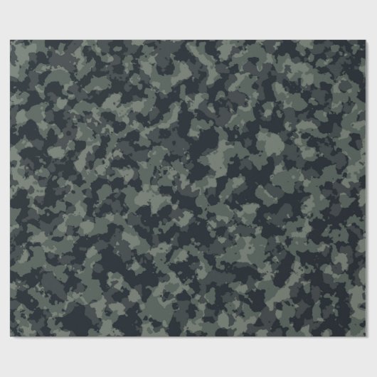 Papier Cadeau Camouflage vert gris de Camo Army (Plat)