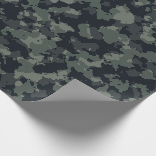 Papier Cadeau Camouflage vert gris de Camo Army (Coin)