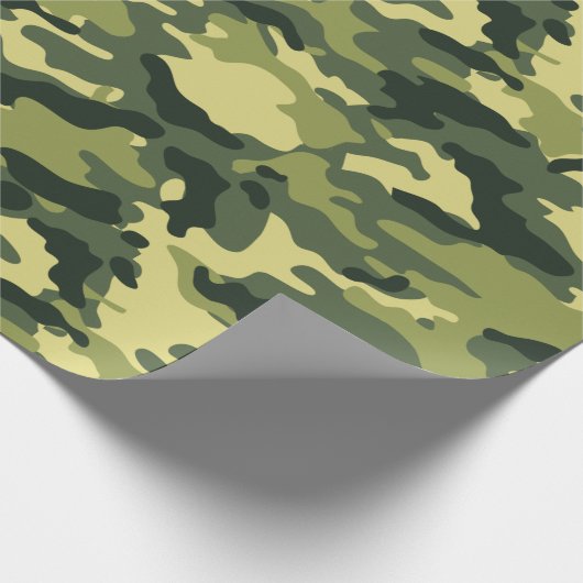 Papier Cadeau Camouflage vert militaire Motif (Coin)