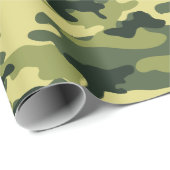 Papier Cadeau Camouflage vert militaire Motif (Coin rond)