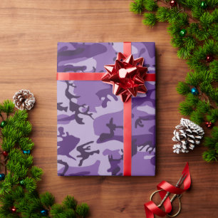 Papier Cadeau Camouflage violet, Armée