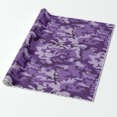 Papier Cadeau Camouflage Violet, Militaire, Armée (Déroulé)