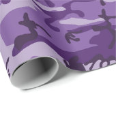 Papier Cadeau Camouflage Violet, Militaire, Armée (Coin rond)