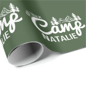 Papier Cadeau Camp Bachelorette Party personnalisé Customisé (Coin rond)