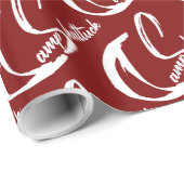 Papier Cadeau Camp Shattuck - Papier à enveloppement rouge (Coin rond)