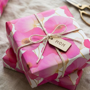 Papier Cadeau Campagnard Fleur Sauvage Botanique Floral