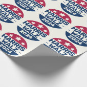 Papier Cadeau Campagne Kamala Harris Tim Walz 2024 Président (Coin)