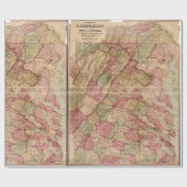 Papier Cadeau Campagne militaire de Potomac de carte de guerre (Plat)