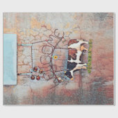 Papier Cadeau Campagne rustique de la vache Page de découpage de (Plat)