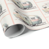 Papier Cadeau Camper ancien (Coin rond)