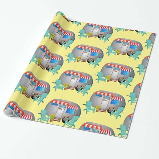 Papier Cadeau Camper Caravane Teardrop Thunder_Cove (Déroulé)