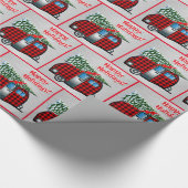 Papier Cadeau Camper De Remorque Et Noël D'Arbre (Coin)