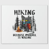 Papier Cadeau Camper Gift | Hiking Because Murder Is Wrong Xmas (Plat)