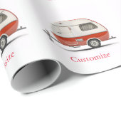 Papier Cadeau Camper Teardrop Classic Retro Thunder_Cove (Coin rond)