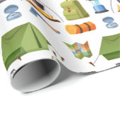 Papier Cadeau Camping (Coin rond)