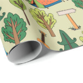 Papier Cadeau Camping (Coin rond)