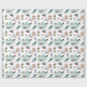 Papier Cadeau Camping Camping Camper Forêt Aventure Camping Moti (Plat)