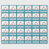 Papier Cadeau Camping Canoe cadeau de Noël (Plat)