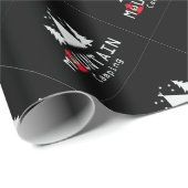 Papier Cadeau camping de montagne (Coin rond)