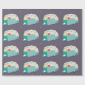 Papier Cadeau Camping de Noël (Plat)