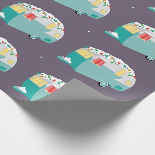 Papier Cadeau Camping de Noël (Coin)