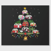 Papier Cadeau Camping de Noël Véhicules Camping (Plat)