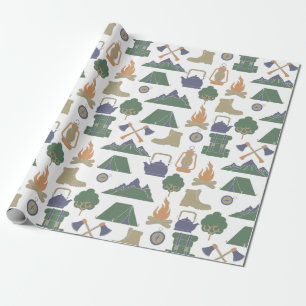 Papier Cadeau Camping et camping-cars en plein air