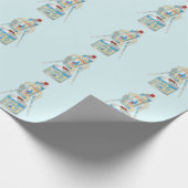 Papier Cadeau Camping gaz caniseurs drôle randonnée (Coin)