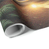 Papier Cadeau Camping Jungle (Coin rond)