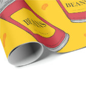 Papier Cadeau Camping Voyage Anniversaire Bean Cans Motifs (Coin rond)