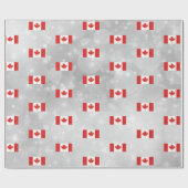 Papier Cadeau Canada Drapeau canadien Feuille d'érable rouge (Plat)