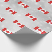 Papier Cadeau Canada Drapeau canadien Feuille d'érable rouge (Coin)