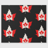 Papier Cadeau canada maple leaf beaver canadien (Plat)