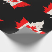 Papier Cadeau canada maple leaf beaver canadien (Coin)