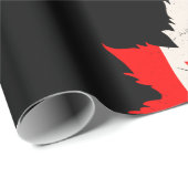 Papier Cadeau canada maple leaf beaver canadien (Coin rond)