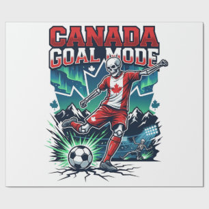 Papier Cadeau Canada Mode de but squelette attaquant nations dyn