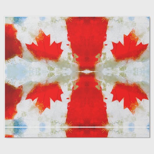 Papier Cadeau Canada Mon Canada (Drapeau canadien) (Plat)