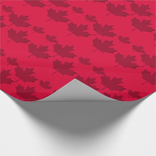 Papier Cadeau Canadian maple leaf. Patriotic. Wrapping Paper (Coin)
