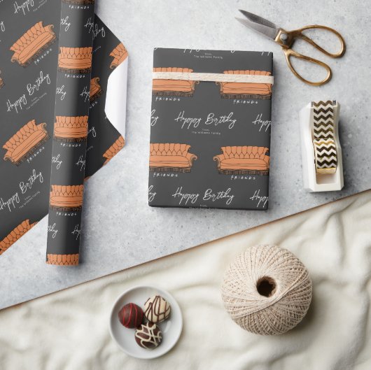 Papier Cadeau Canapé-lit à perche central AMIENDS™ | Joyeux anni (Artisanat)
