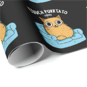 Papier Cadeau Canapé Purtato Funny Potato Pun Dark BG (Coin rond)