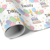 Papier Cadeau Canard à canard gris et blanc (Coin rond)