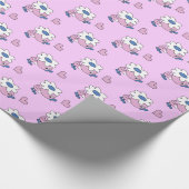 Papier Cadeau Canard avec fleur marguerite (Coin)