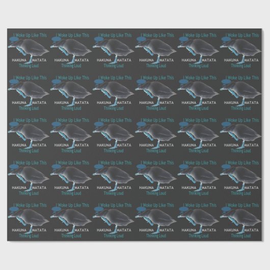 Papier Cadeau Canard avec moi se réveille comme ça & Hakuna Mata (Plat)