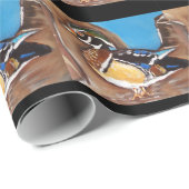 PAPIER CADEAU CANARD BRANCHU (Coin rond)