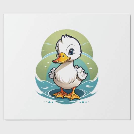 Papier Cadeau canard-colvert (Plat)
