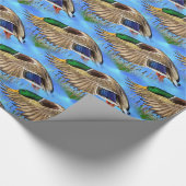 Papier Cadeau Canard colvert faune rustique (Coin)
