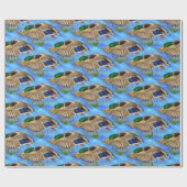 Papier Cadeau Canard colvert faune rustique (Plat)
