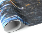 Papier Cadeau Canard de Mallard dans la rivière Winter - Photo F (Coin rond)